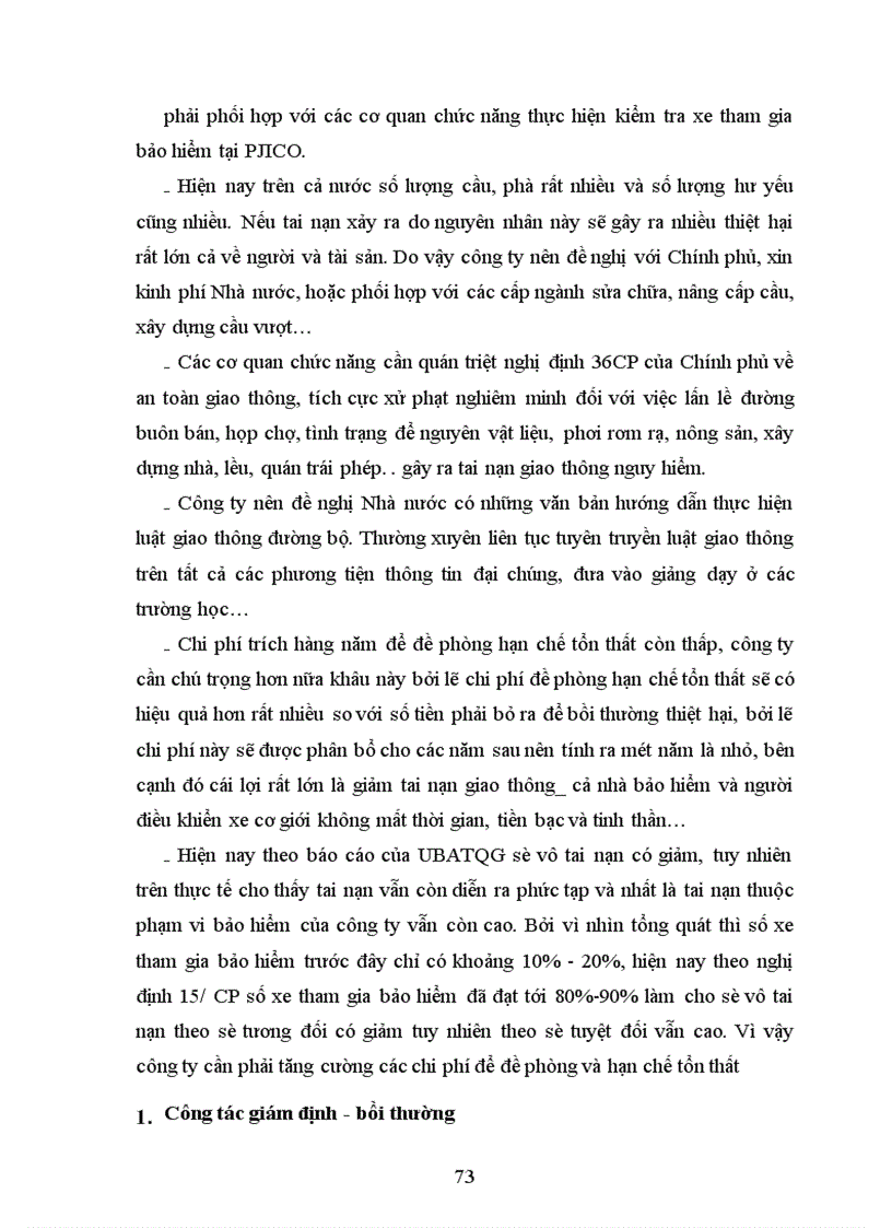 image for page Nghiệp vụ bảo hiểm trách nhiệm dân sự của chủ xe cơ giới đối với người thứ ba Kiến nghị nhằm thực hiện tốt nghiệp vụ theo nghị định 15 2003 NĐ CP của Chính phủ tại PJICO giai đoạn 1998 2002 1