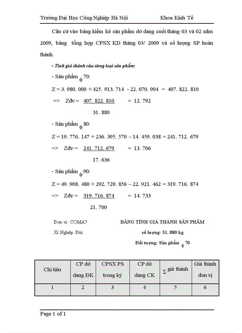 image for page Công tác kế toán tập hợp chi phí sản xuất và tính giá thành sản phẩm tại Công ty Cổ phần Cơ khí và Xây lắp số 7