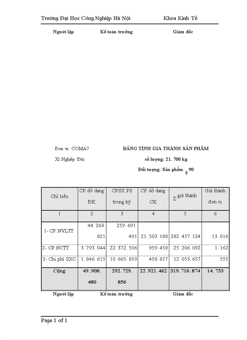 image for page Công tác kế toán tập hợp chi phí sản xuất và tính giá thành sản phẩm tại Công ty Cổ phần Cơ khí và Xây lắp số 7
