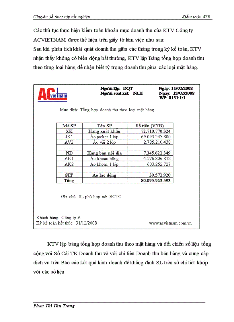 image for page Quy trình kiểm toán doanh thu và khoản mục phải thu khách hàng do Công ty TNHH Tài chính và Kiểm toán Việt Nam thực hiện 1