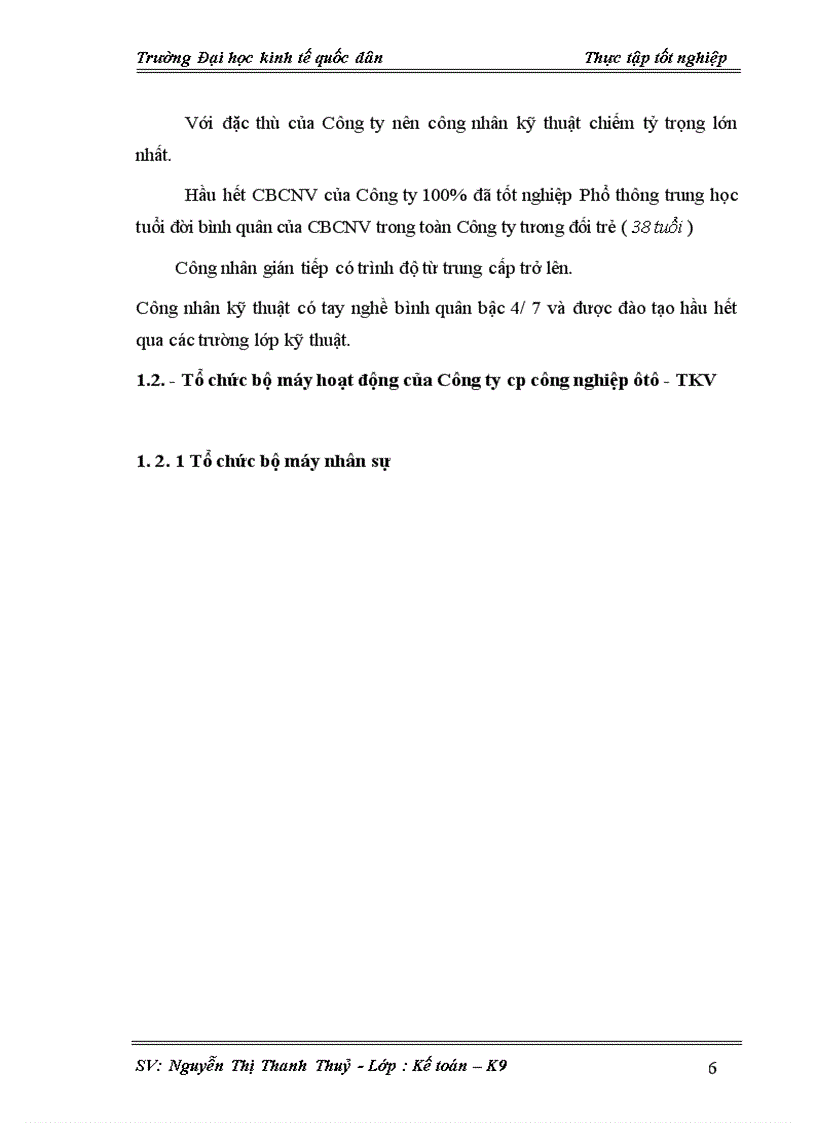 image for page Hoàn thiện kế toán tiền lương và các khoản trích theo lương tại Công ty CP Công nghiệp ôt ô TKV