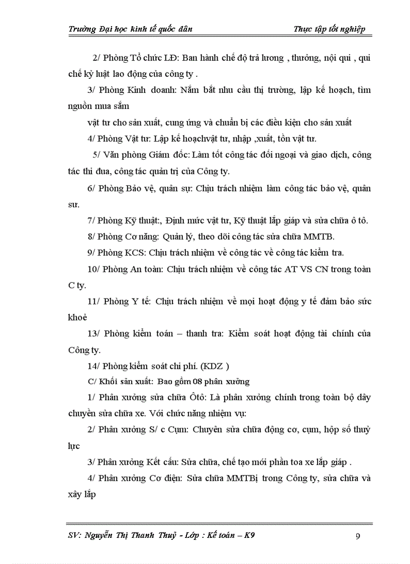 image for page Hoàn thiện kế toán tiền lương và các khoản trích theo lương tại Công ty CP Công nghiệp ôt ô TKV