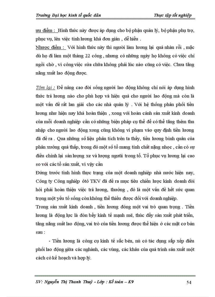 image for page Hoàn thiện kế toán tiền lương và các khoản trích theo lương tại Công ty CP Công nghiệp ôt ô TKV