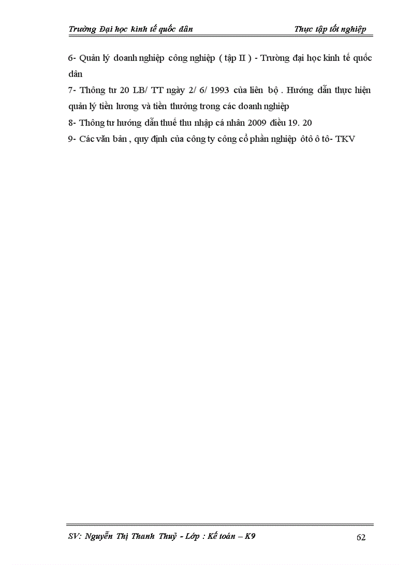 image for page Hoàn thiện kế toán tiền lương và các khoản trích theo lương tại Công ty CP Công nghiệp ôt ô TKV