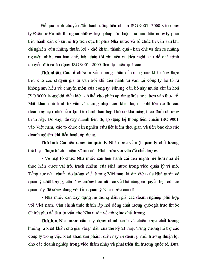 image for page Một số vấn đề của việc chuyển đổi hệ thống quản lý chất lượng theo tiêu chuẩn ISO 9000 1994 sang phiên bản 2000 tại Công ty điện tử Hà Nội