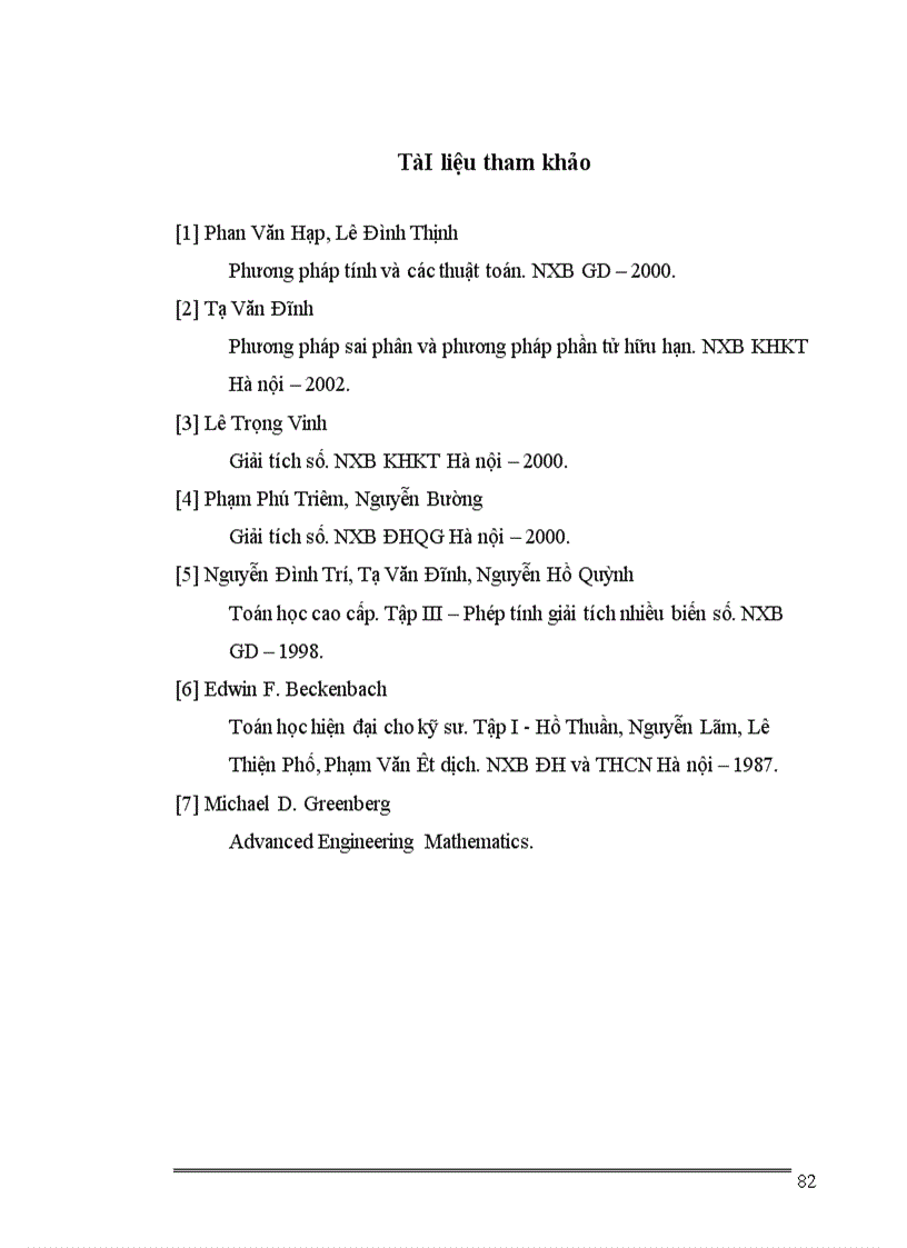 image for page Phương pháp sai phân giải gần đúng phương trình vi phân tuyến tính 1