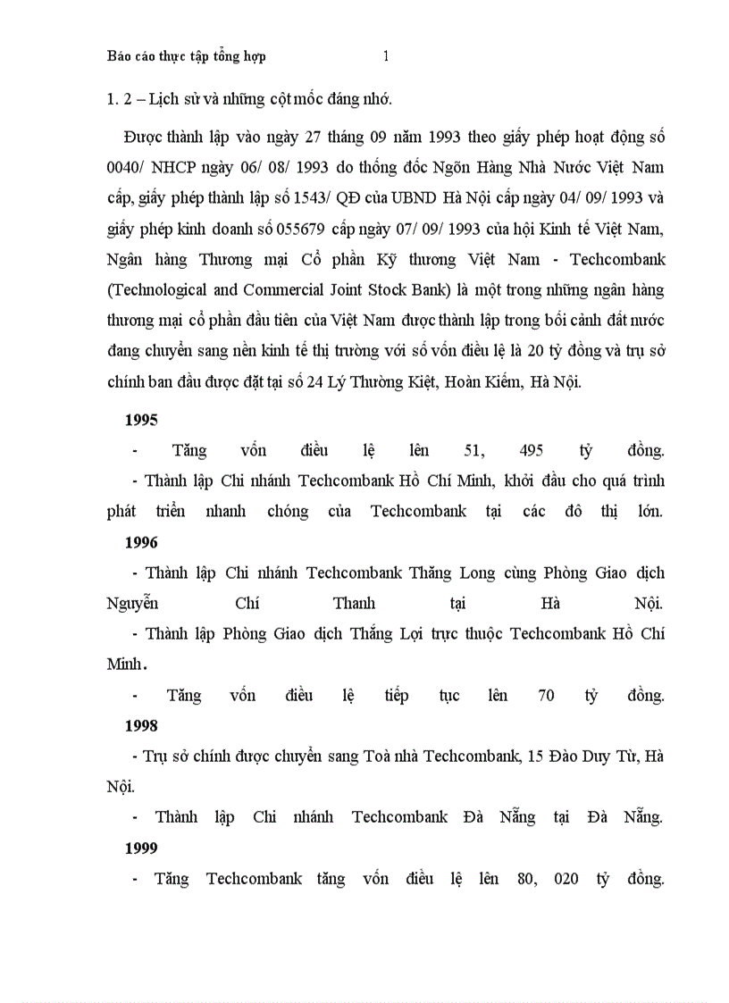 image for page báo cáo thực tập tổng hợp Ngân hàng Thương mại Cổ phần Kỹ thương Việt Nam