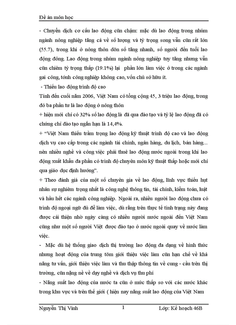 image for page Kế hoạch lao động việc làm thời kỳ 2006 2010 và các giải pháp thực hiện 1