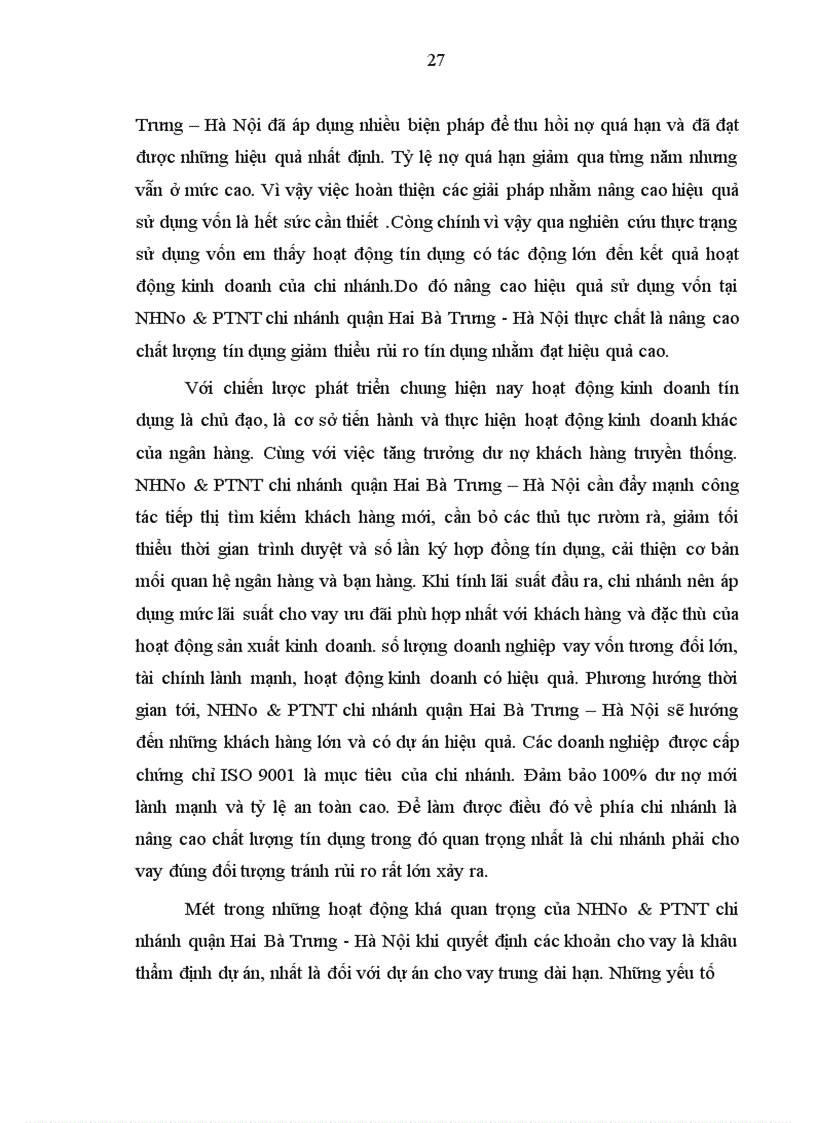 image for page Một số giải pháp chủ yếu nhằm nâng cao lợi nhuận tại Chi nhánh NHNo PTNT quận Hai Bà Trưng Hà Nội 1