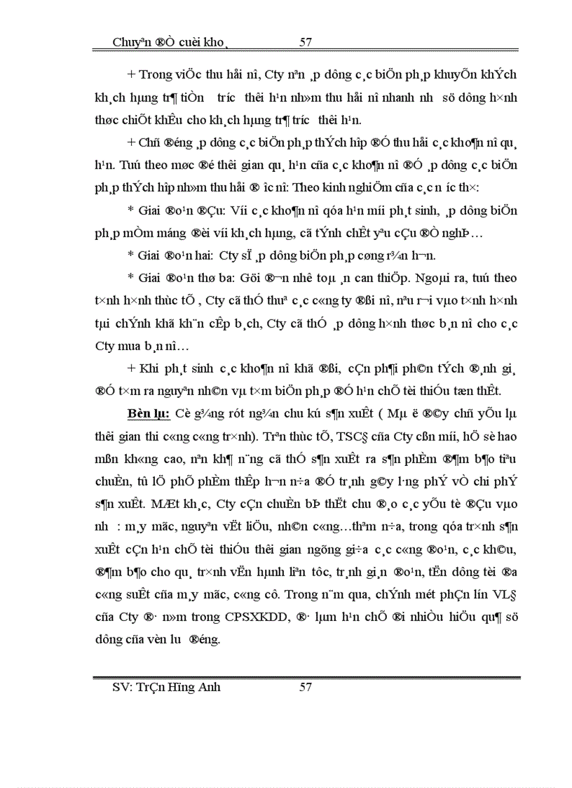 image for page Vốn lưu động và các giải pháp tài chính nâng cao hiệu quả tổ chức sử dụng vốn lưu động tại Công ty TSQ Việt Nam 1