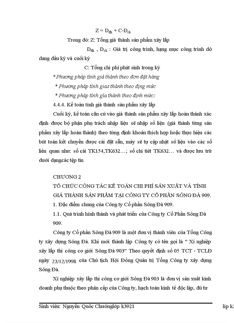 image for page Tổ chức kế toán chi phí sản xuất và tính giá thành sản phẩm tại Công ty Cổ phầm Sông Đà 909 1
