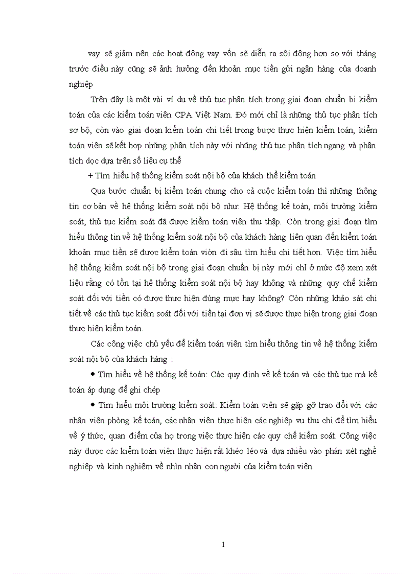 image for page Quy trình kiểm toán khoản mục tiền trong kiểm toán báo cáo tài chính do Công ty Hợp danh Kiểm toán Việt Nam thực hiện