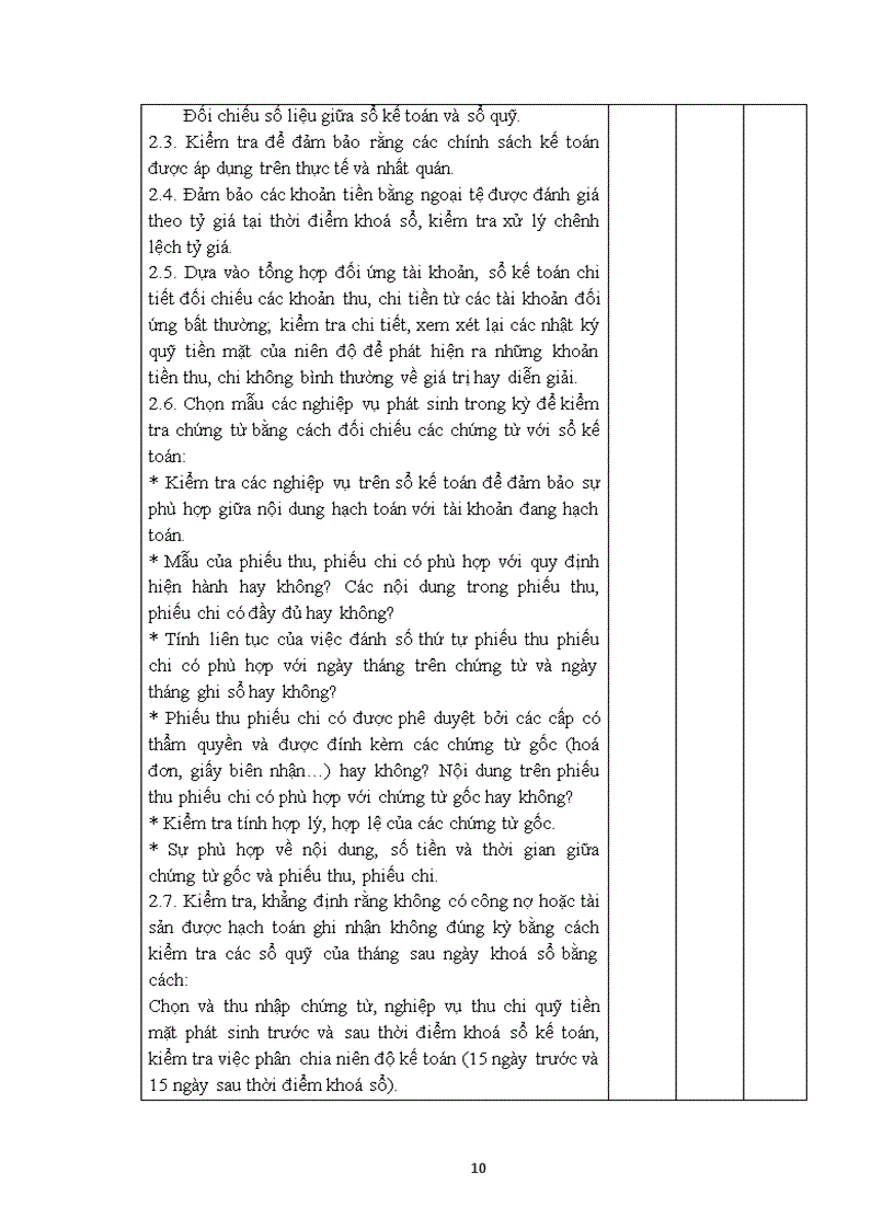 image for page Quy trình kiểm toán khoản mục tiền trong kiểm toán báo cáo tài chính do Công ty Hợp danh Kiểm toán Việt Nam thực hiện