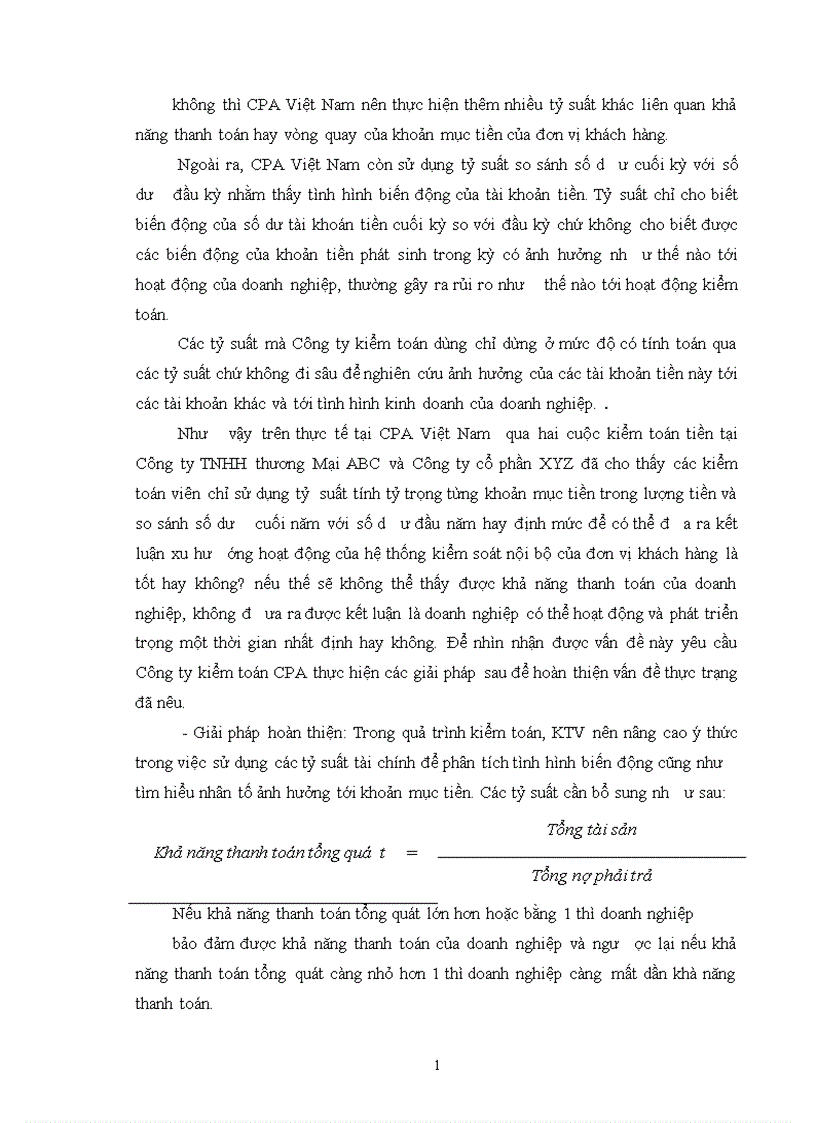 image for page Quy trình kiểm toán khoản mục tiền trong kiểm toán báo cáo tài chính do Công ty Hợp danh Kiểm toán Việt Nam thực hiện