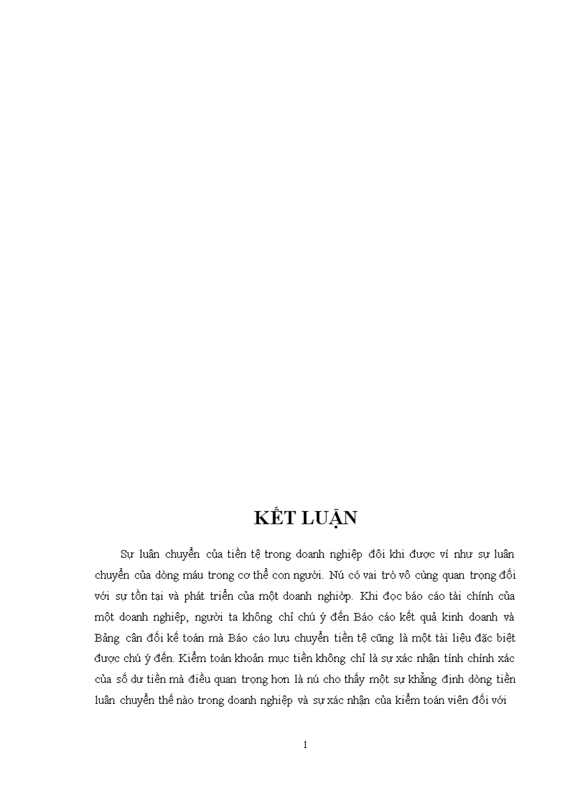 image for page Quy trình kiểm toán khoản mục tiền trong kiểm toán báo cáo tài chính do Công ty Hợp danh Kiểm toán Việt Nam thực hiện