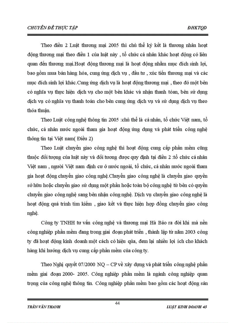 image for page Chế độ pháp lý về hợp đồng dịch vụ cung cấp phần mềm và Thực tiễn tại công ty TNHH tư vấn CN TM HÀ BẢO