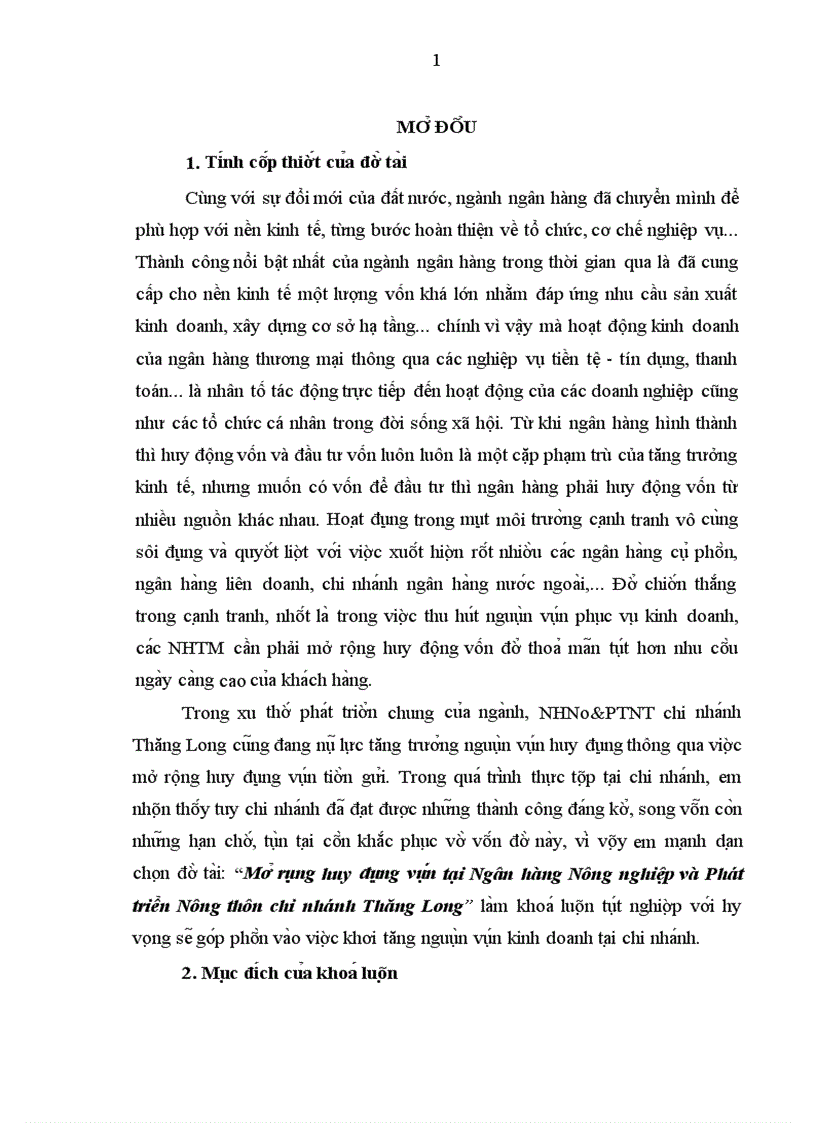 image for page Mở rộng huy động vốn tại ngân hàng nông nghiệp và phát triển nông thôn chi nhánh thăng long 1