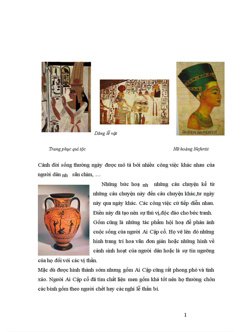 Nghệ thuật hội họa và đời sống con người ai cập cổ đại