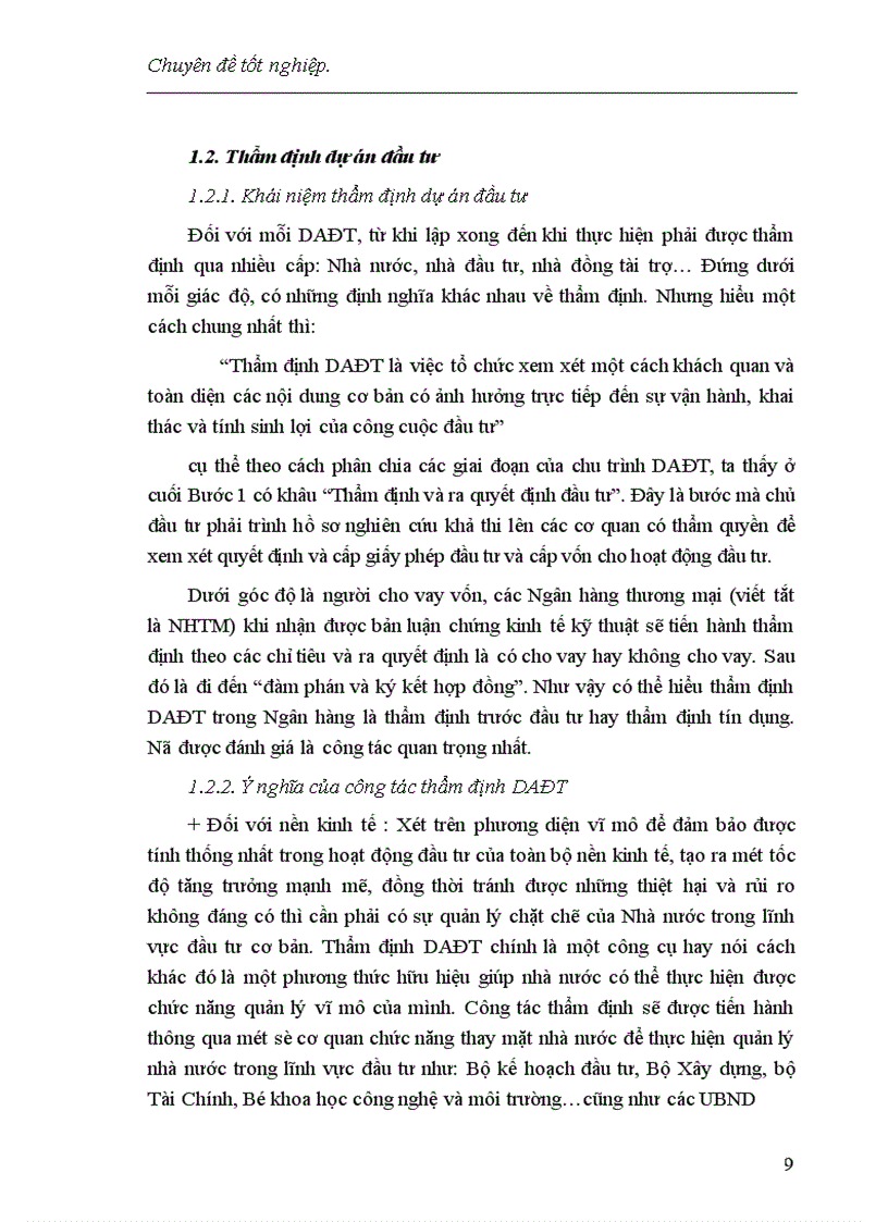 image for page Một số giải pháp nâng cao chất lượng công tác thẩm định dự án đầu tư tại chi nhánh NHCT Đống Đa 1