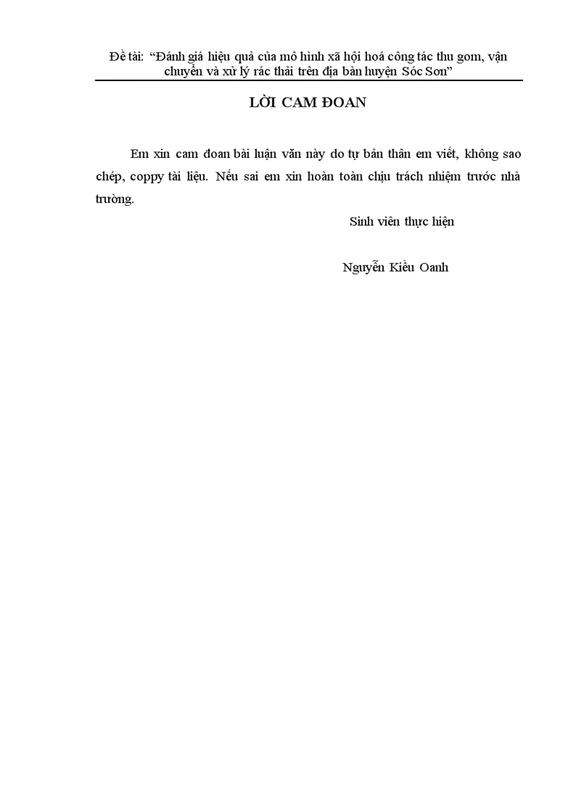 image for page Đánh giá hiệu quả của mô hình xã hội hoá công tác thu gom vận chuyển và xử lý rác thải trên địa bàn huyện Sóc Sơn