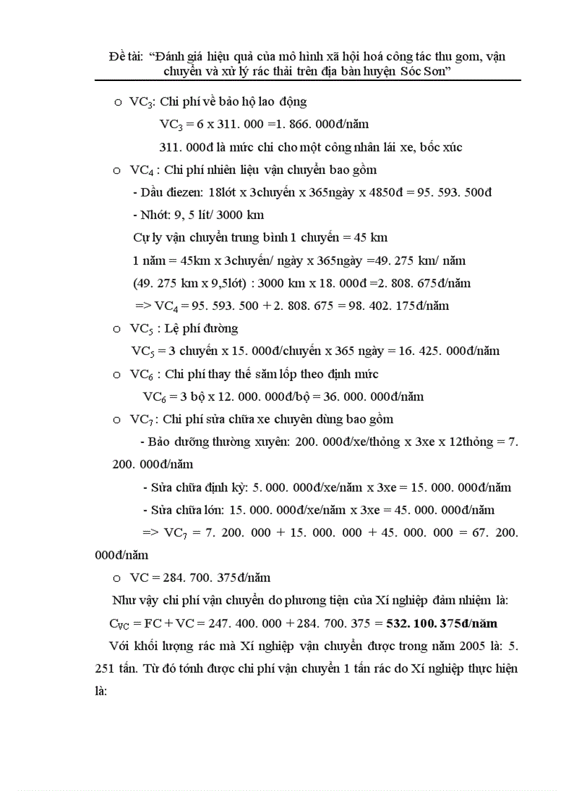 image for page Đánh giá hiệu quả của mô hình xã hội hoá công tác thu gom vận chuyển và xử lý rác thải trên địa bàn huyện Sóc Sơn