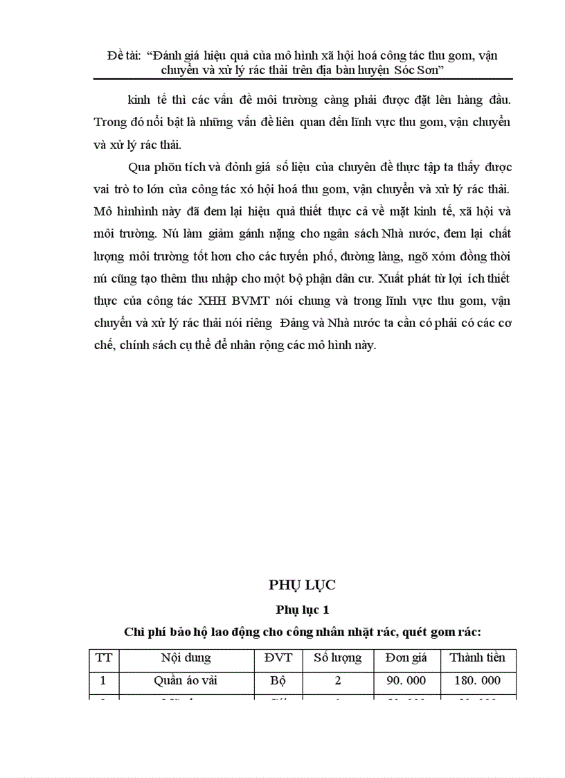 image for page Đánh giá hiệu quả của mô hình xã hội hoá công tác thu gom vận chuyển và xử lý rác thải trên địa bàn huyện Sóc Sơn