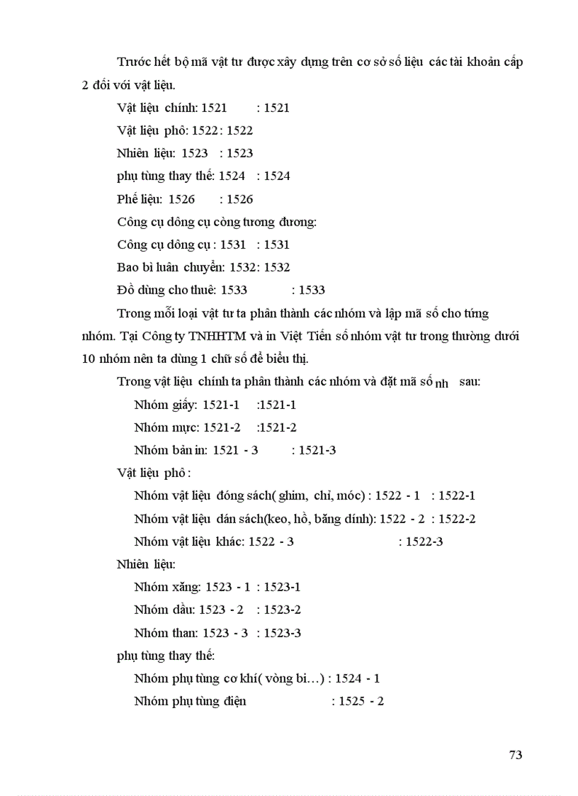 image for page Kế toán nguyên vật liệu công cụ dụng cụ ở Công ty TNHHTM và in Việt Tiến