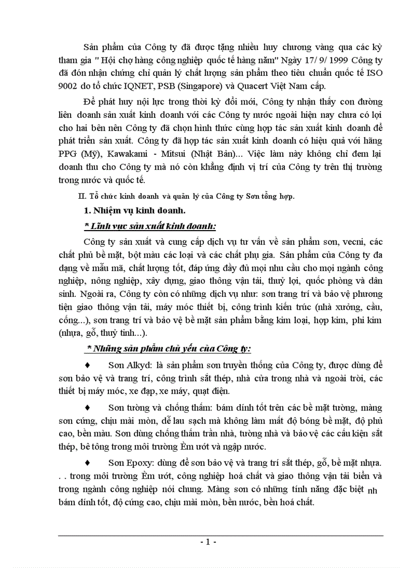 image for page Báo cáo thực tập tổng hợp tại Công ty Sơn tổng hợp Hà Nội