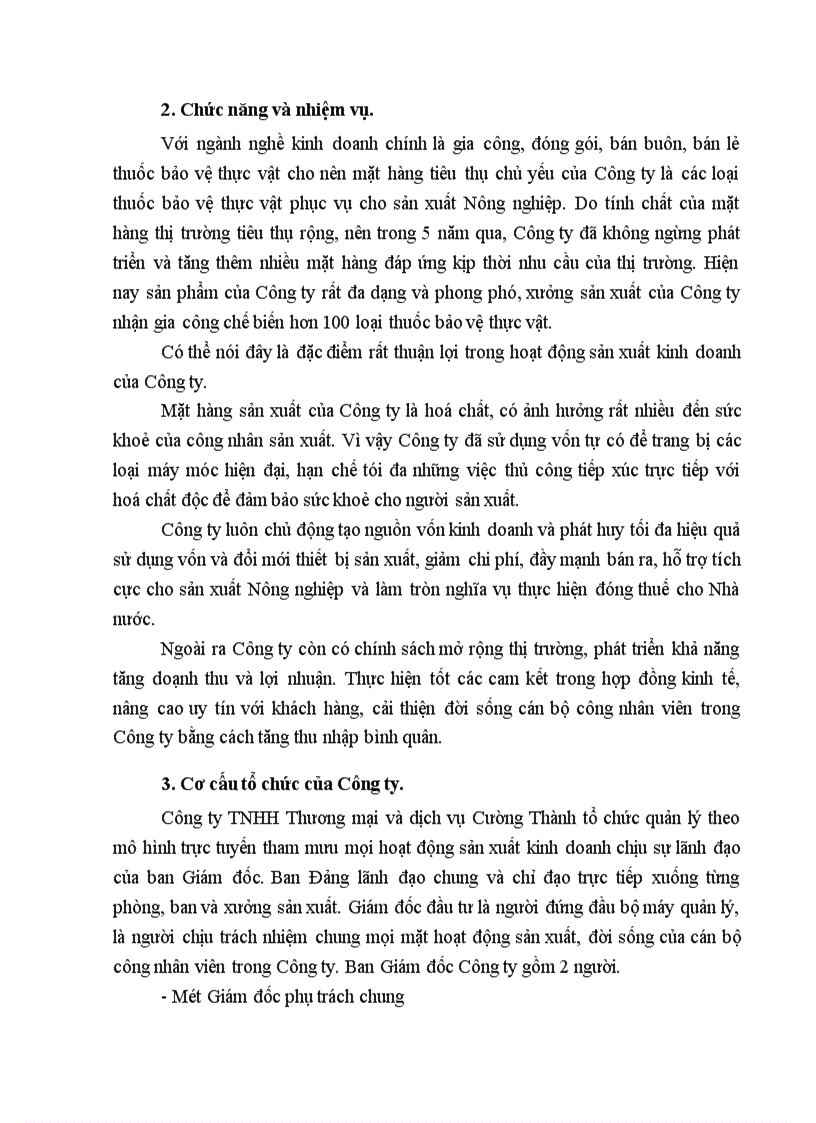 image for page Phân tích và đánh giá hoạt động kinh doanh về Công ty TNHH thương mại và dịch vụ Cường Thành