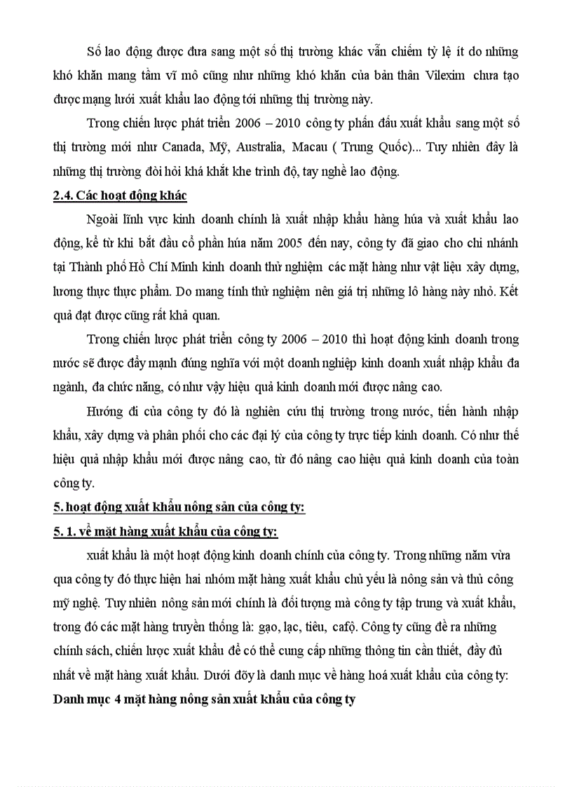 image for page Giải pháp nhằm nâng cao năng lực xuất khẩu nông sản của công ty CP XNK và hợp tác đầu tư Vilexim 1