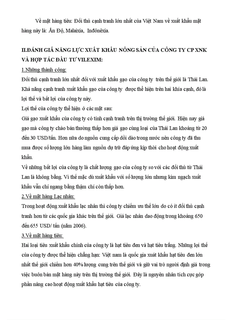 image for page Giải pháp nhằm nâng cao năng lực xuất khẩu nông sản của công ty CP XNK và hợp tác đầu tư Vilexim 1