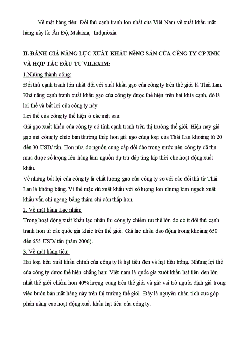 image for page Giải pháp nhằm nâng cao năng lực xuất khẩu nông sản của công ty CP XNK và hợp tác đầu tư Vilexim 1