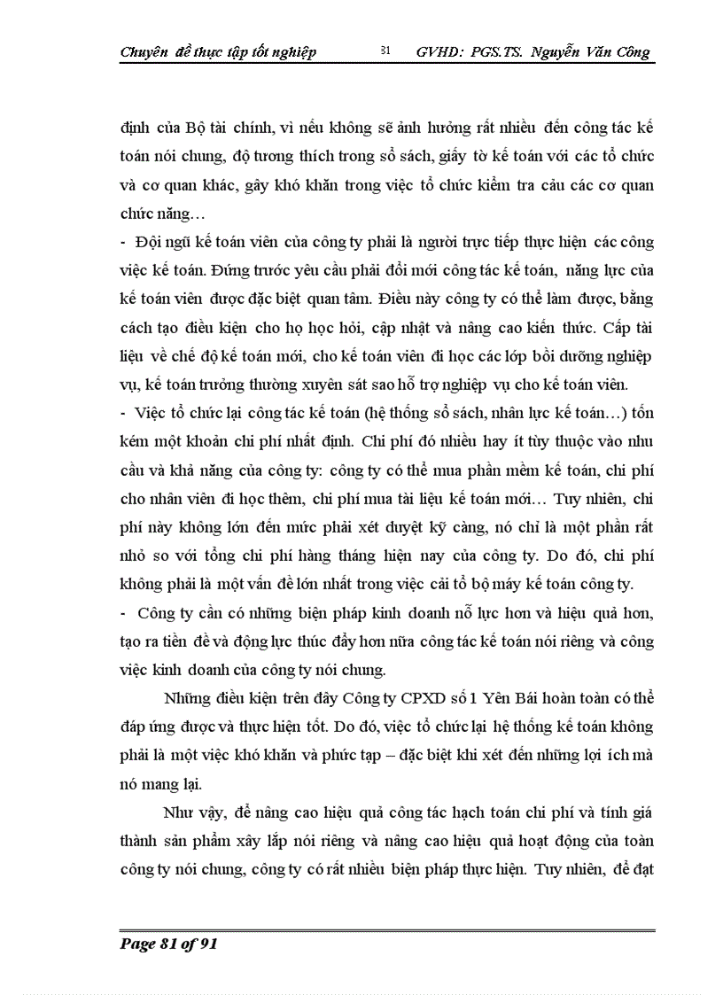 image for page Hoàn thiện kế toán chi phí sản xuất và tính giá thành sản phẩm xây lắp tại Công ty Cổ phần Xây dựng số 1 Yên Bái 1