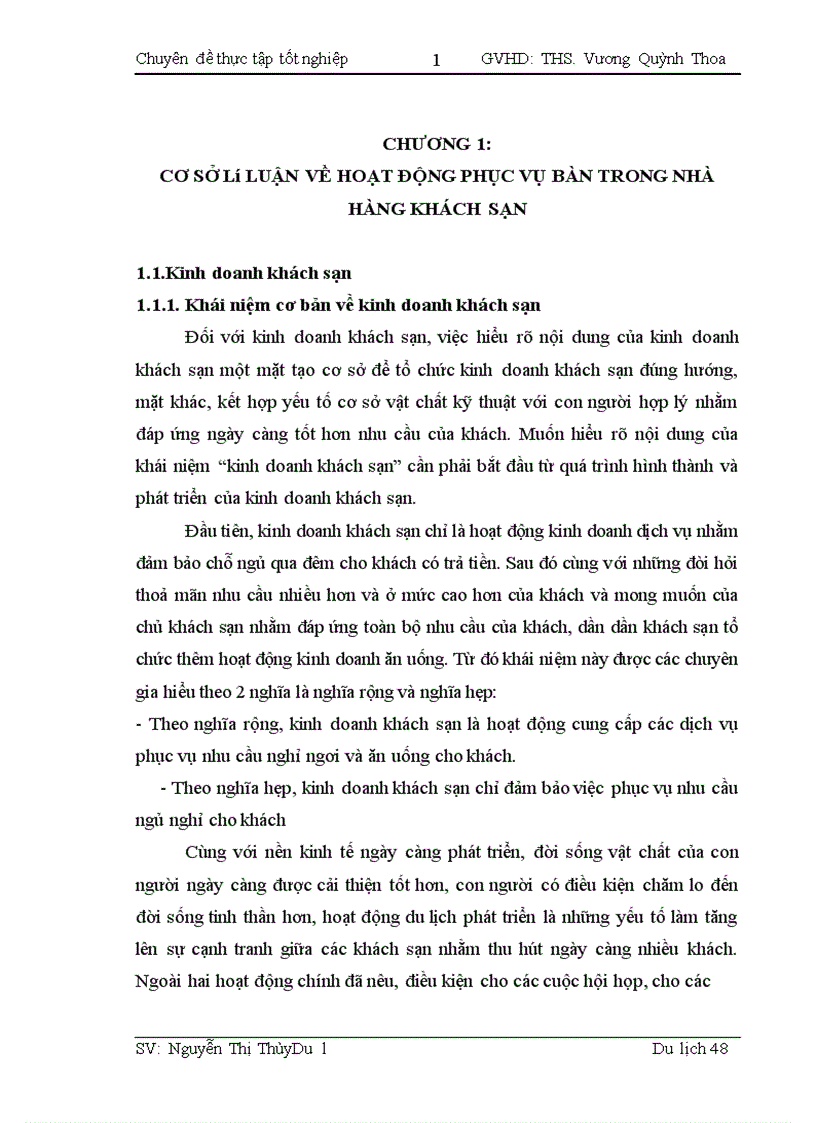 image for page Thực trạng hoạt động phục vụ bàn tại nhà hàng Tao Li