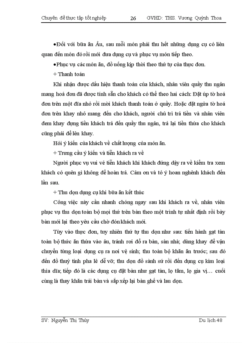 image for page Thực trạng hoạt động phục vụ bàn tại nhà hàng Tao Li