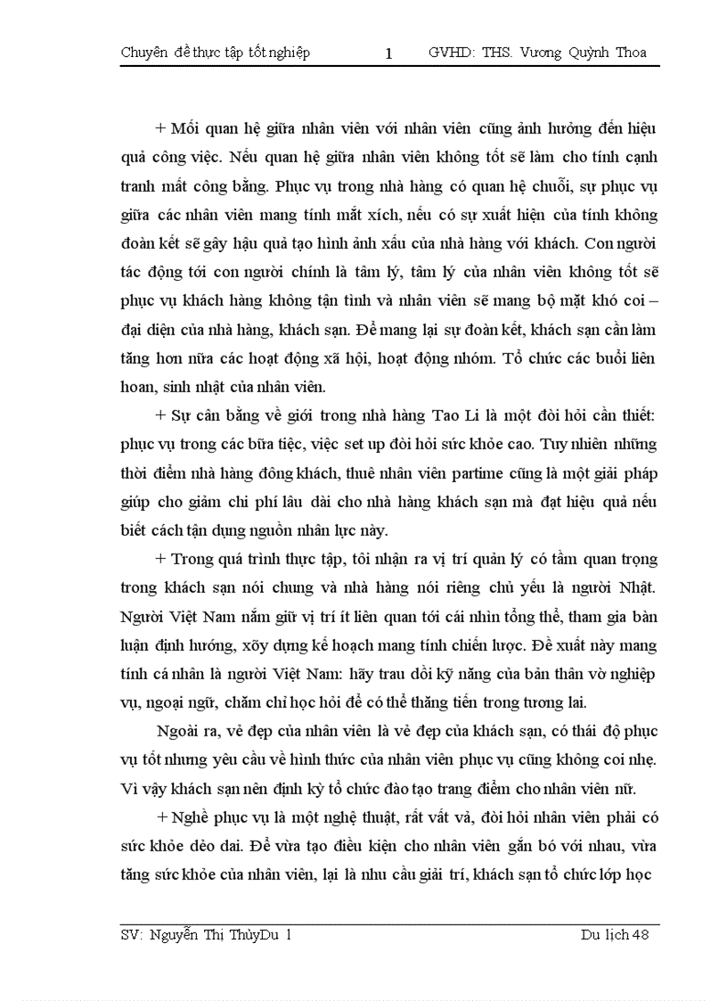 image for page Thực trạng hoạt động phục vụ bàn tại nhà hàng Tao Li