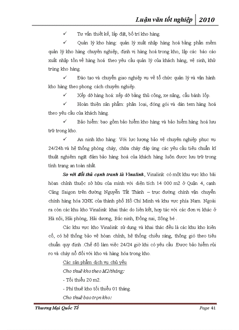 image for page Biện pháp tăng cường cạnh tranh trong kinh doanh dịch vụ kho hàng của Công ty TNHH vận tải và dịch vụ Vinafco
