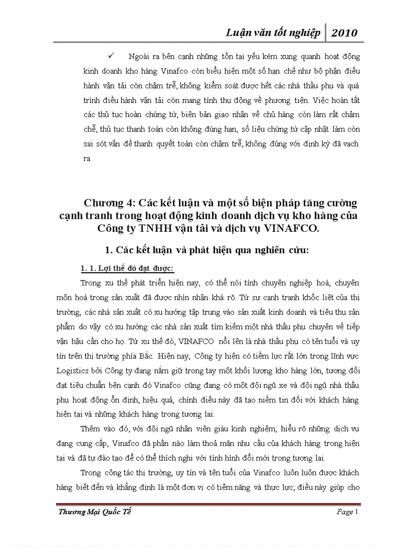 image for page Biện pháp tăng cường cạnh tranh trong kinh doanh dịch vụ kho hàng của Công ty TNHH vận tải và dịch vụ Vinafco