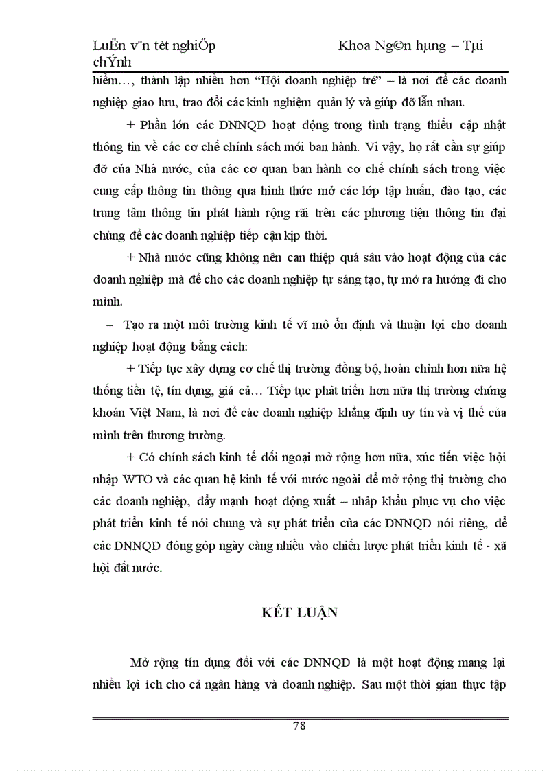 image for page Mở rộng hoạt động tín dụng đối với các doanh nghiệp ngoài quốc doanh tại Chi nhánh Ngân hàng Đầu tư và Phát triển Đông Đô 1