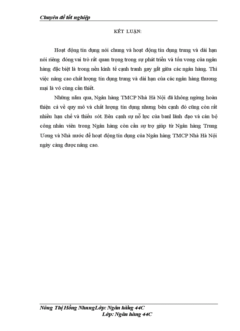 image for page Nâng cao chất lượng tín dụng trung và dài hạn tại Ngân hàng thương mại cổ phần Nhà Hà Nội 1