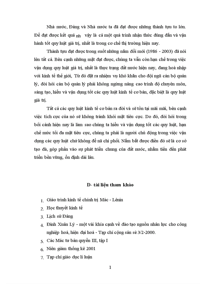 image for page Nghiên cứu tác động của quy luật giá trị trong giai đoạn chuyển đổi sang kinh tế thị trường ở nước ta
