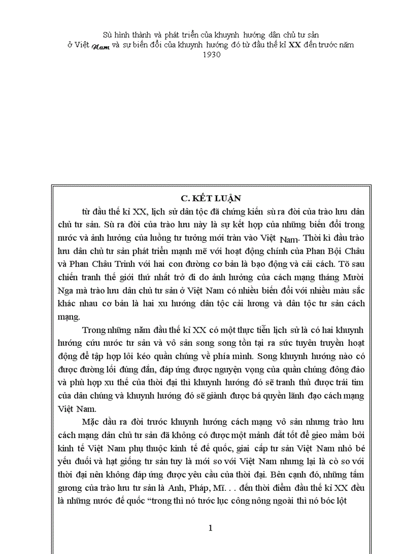 image for page Sự hình thành và phát triển của khuynh hướng dân chủ tư sản ở Việt Nam và sự biến đổi của khuynh hướng đó từ đầu thế kỉ XX đến trước năm 1930