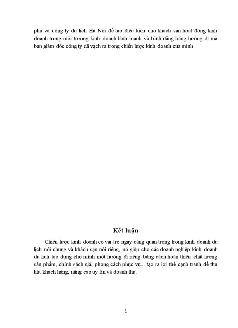 image for page Một số kiến nghị nhằm hoàn thiện chiến lược kinh doanh của Công ty Du lịch dịch vụ Tây Hồ