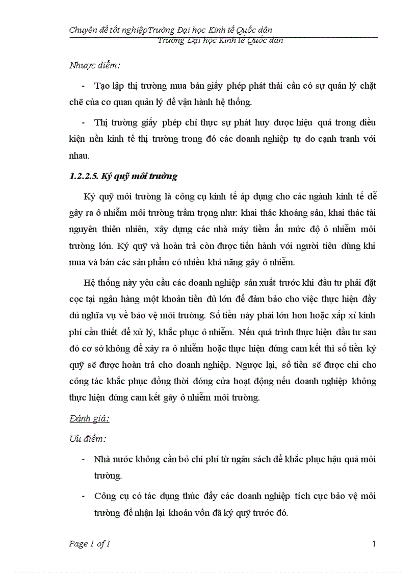 image for page Thực trạng và giải pháp nâng cao hiệu quả áp dụng công cụ kinh tế trong quản lý môi trường trên địa bàn tha 1