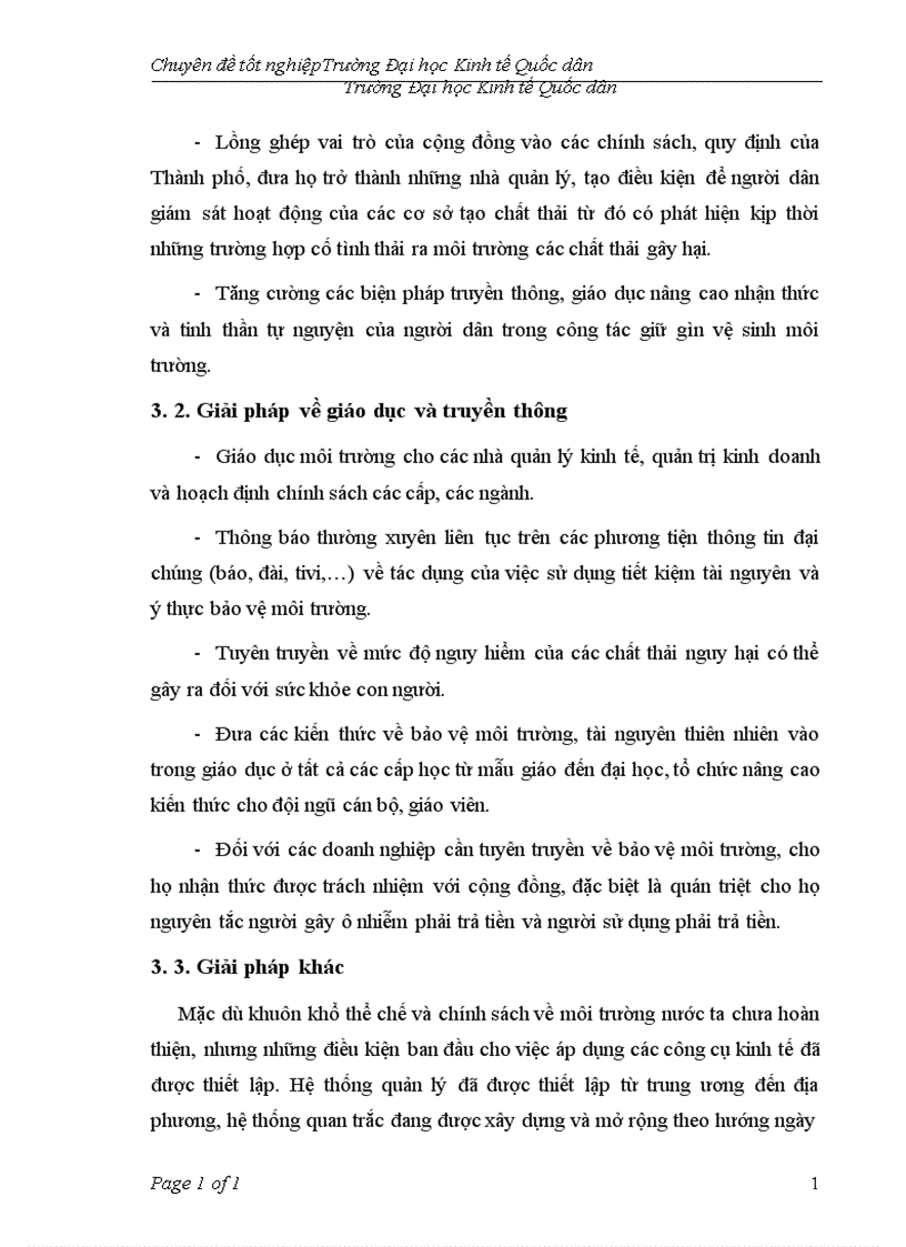 image for page Thực trạng và giải pháp nâng cao hiệu quả áp dụng công cụ kinh tế trong quản lý môi trường trên địa bàn tha 1
