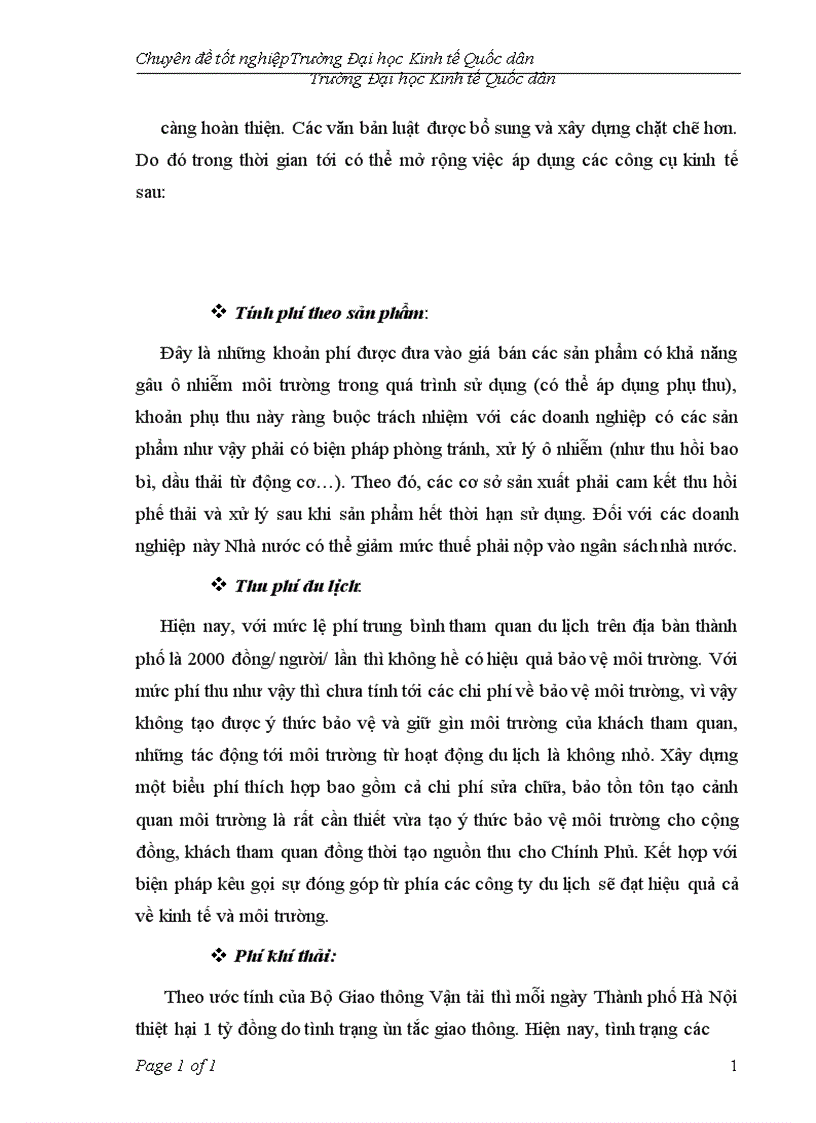 image for page Thực trạng và giải pháp nâng cao hiệu quả áp dụng công cụ kinh tế trong quản lý môi trường trên địa bàn tha 1