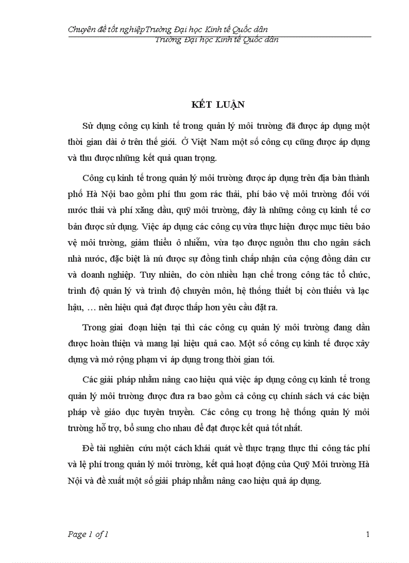 image for page Thực trạng và giải pháp nâng cao hiệu quả áp dụng công cụ kinh tế trong quản lý môi trường trên địa bàn tha 1