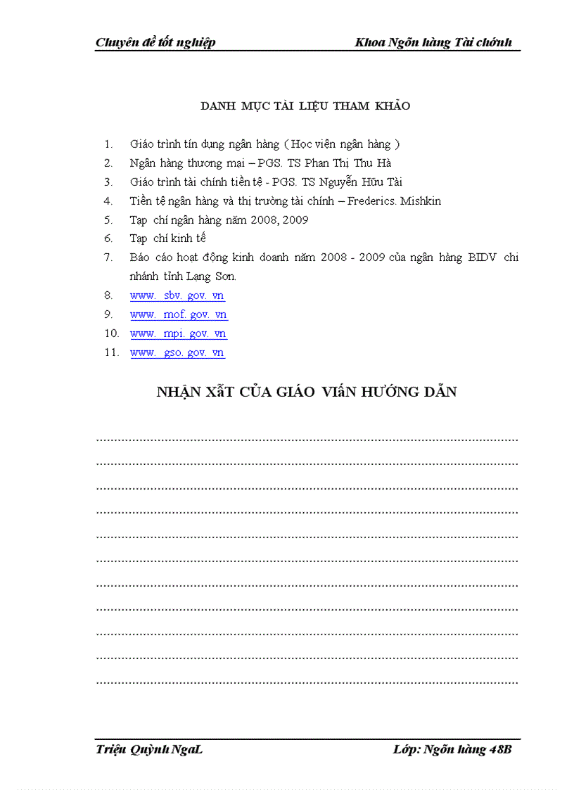 image for page Giải pháp nâng cao chất lượng tín dụng trung dài hạn tại chi nhánh Ngân hàng Đầu tư và Phát triển Tỉnh Lạng Sơn 1