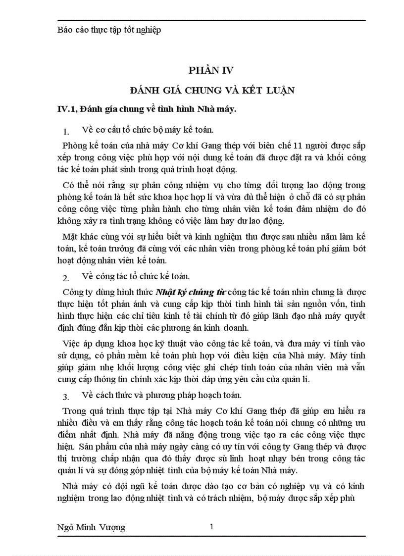 image for page Tình hình chung về công tác kế toán của NM CKGT 1