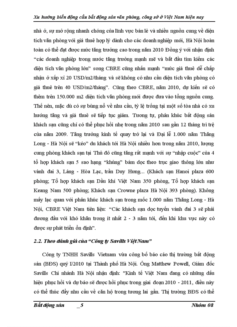 image for page Phân tích xu hướng biến động cầu bất động sản văn phòng công sở ở Việt Nam hiện nay 1